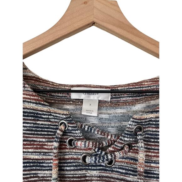 CJ Banks Womens Patterend 3/4 Length Sleeve Sweater Size X - Picture 3 of 5